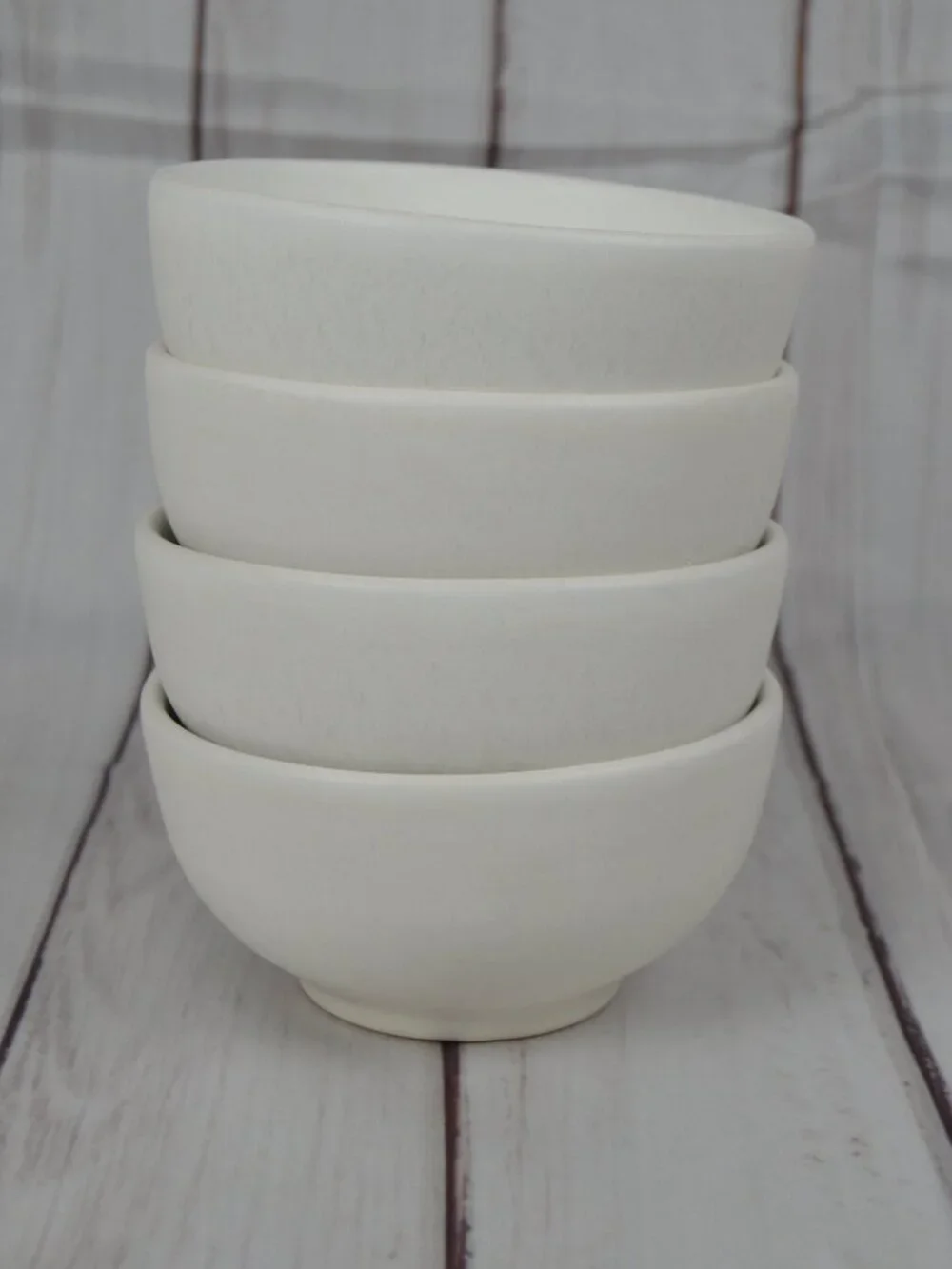 West Elm Kanto Stoneware Condiment Bowls Ice White Set of 4 NEW